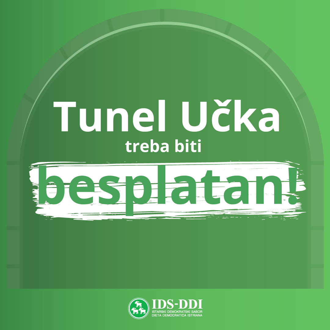 Početni banner na društvenim mrežama - Tunel Učka treba biti besplatan
